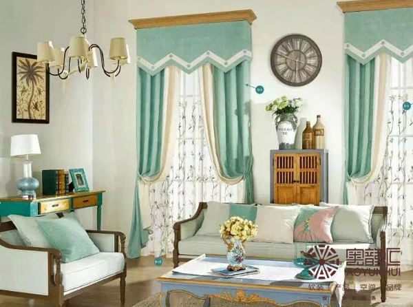 豆绿家居——客厅，窗帘